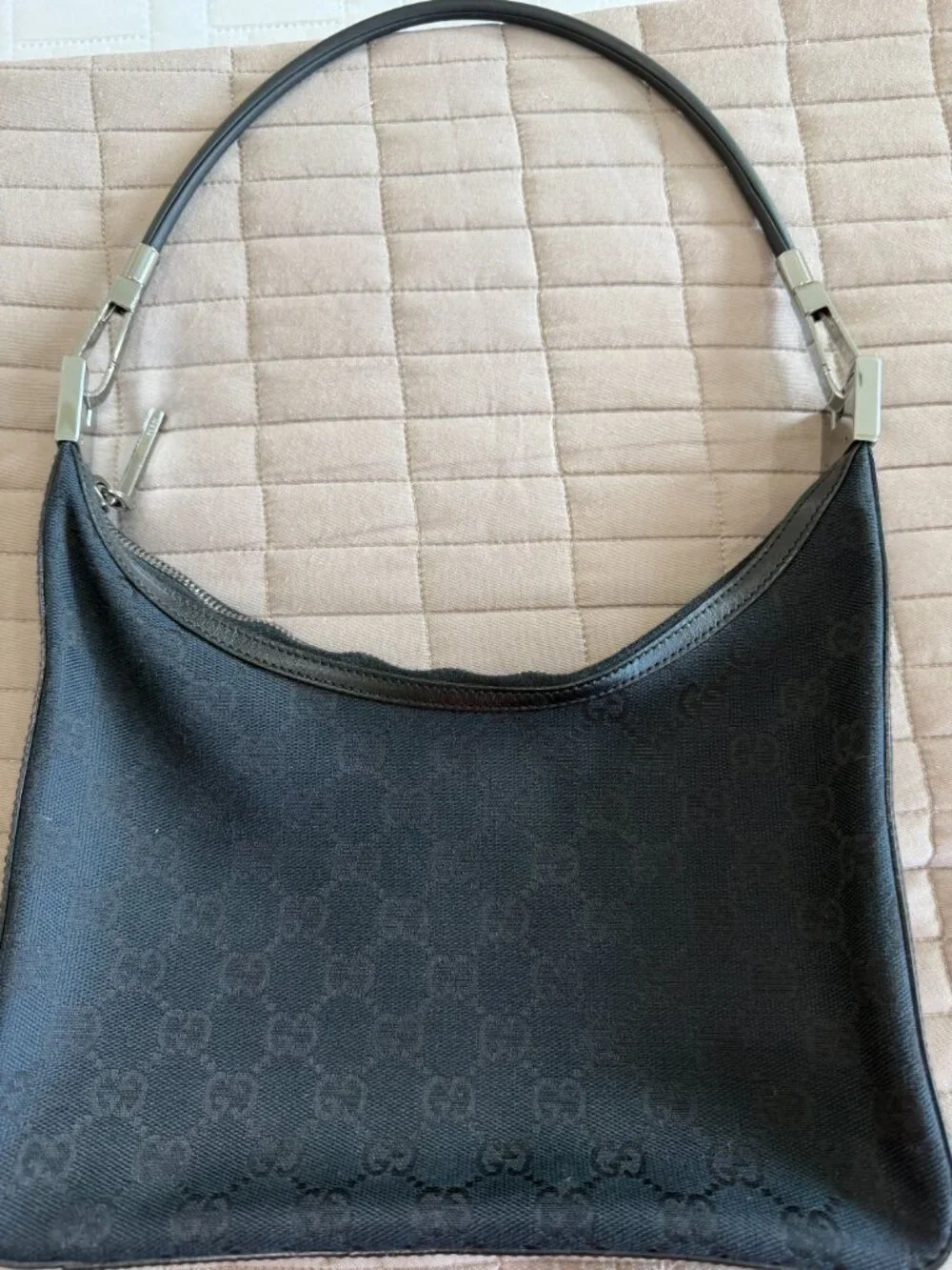 Vintage Gucci Tom Ford Era GG Canvas Hobo Bag